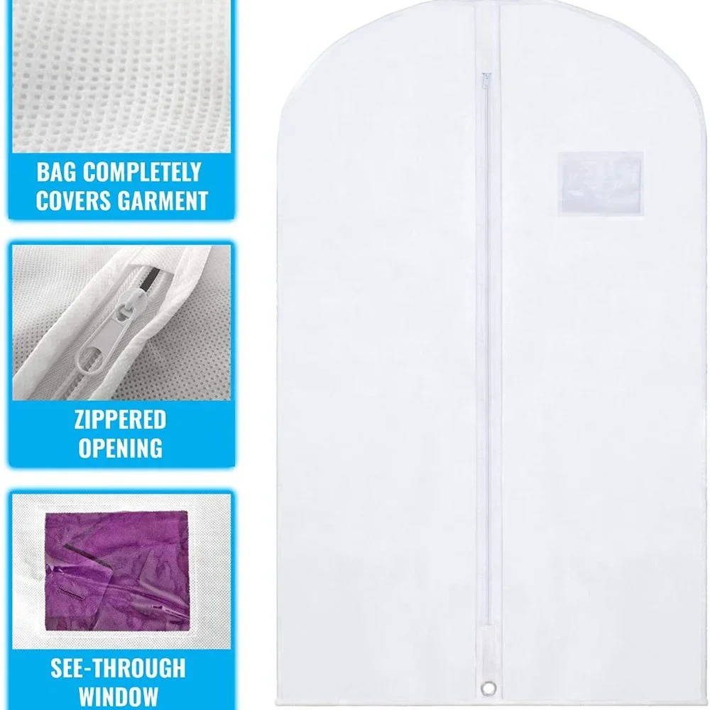 Brand New Garment Bag White Polyester